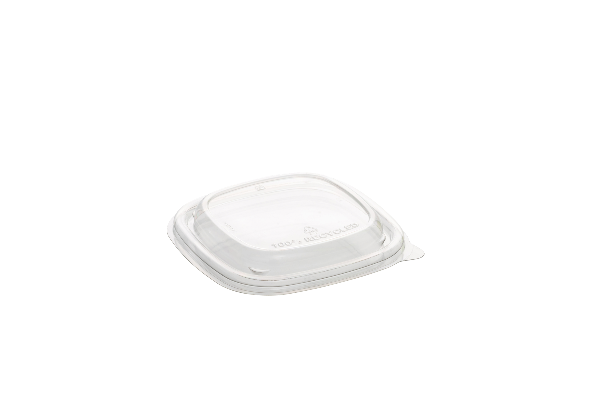 Couvercle rPET pour bol carré KRAFT 13x13cm Sabert